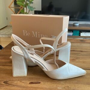 ASOS Be Mine bridal heels chunky heel size 7.5